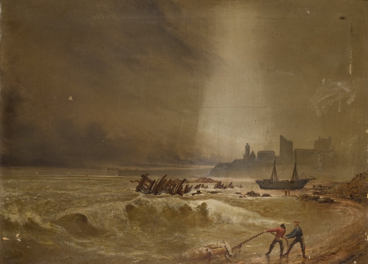 Sølandskab ud for Tynemouth, 1871 af William Connell