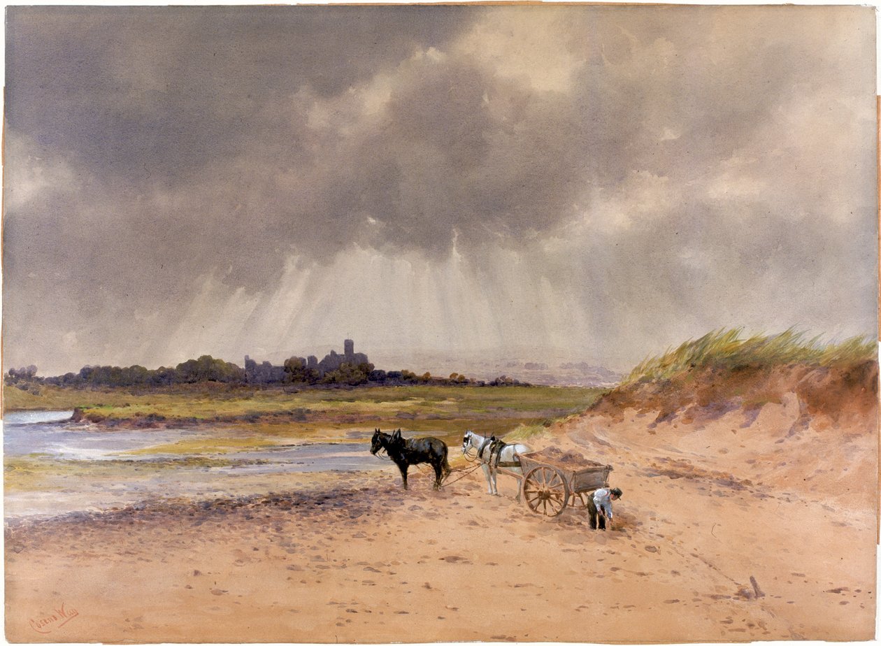A Stormy Day, Warkworth (kropsfarve) af William Cosens Way