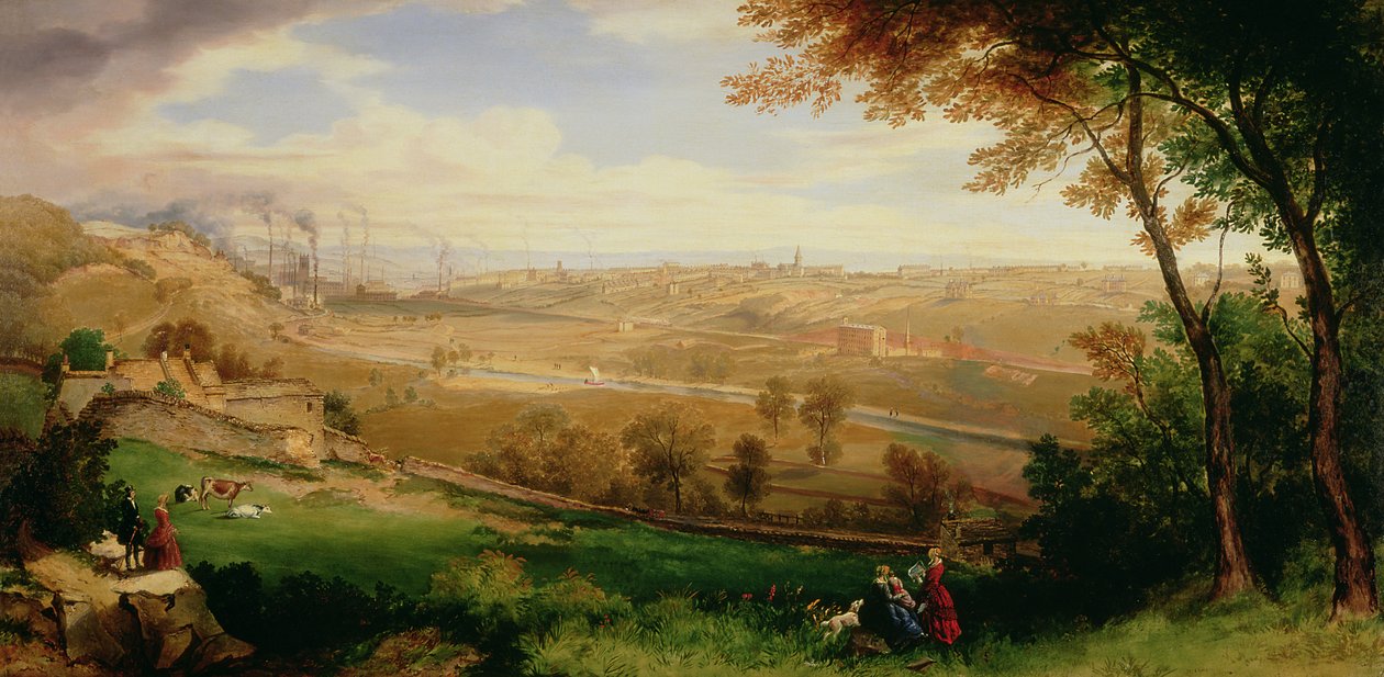 Udsigt over Bradford, 1849 af William Cowen