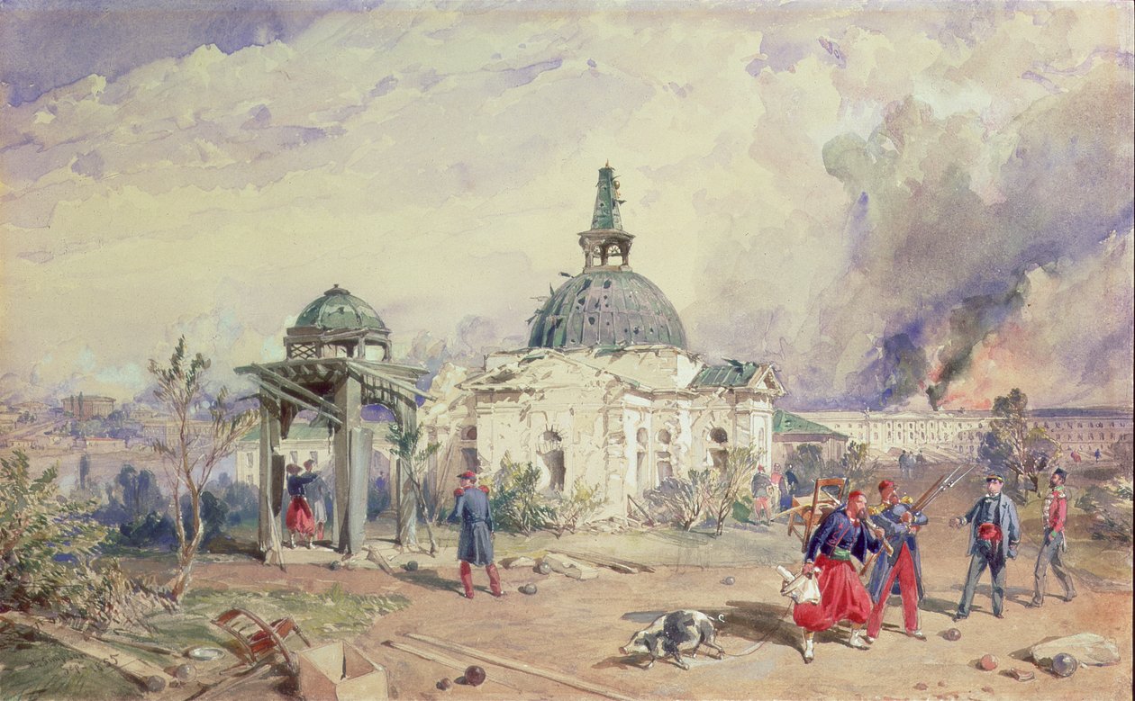 Udsigt over Sebastopol, 1855 af William Crimea Simpson