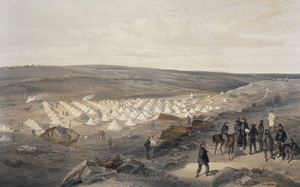 Flådebrigadens lejr før Sebastopol, 1855 af William Crimea Simpson