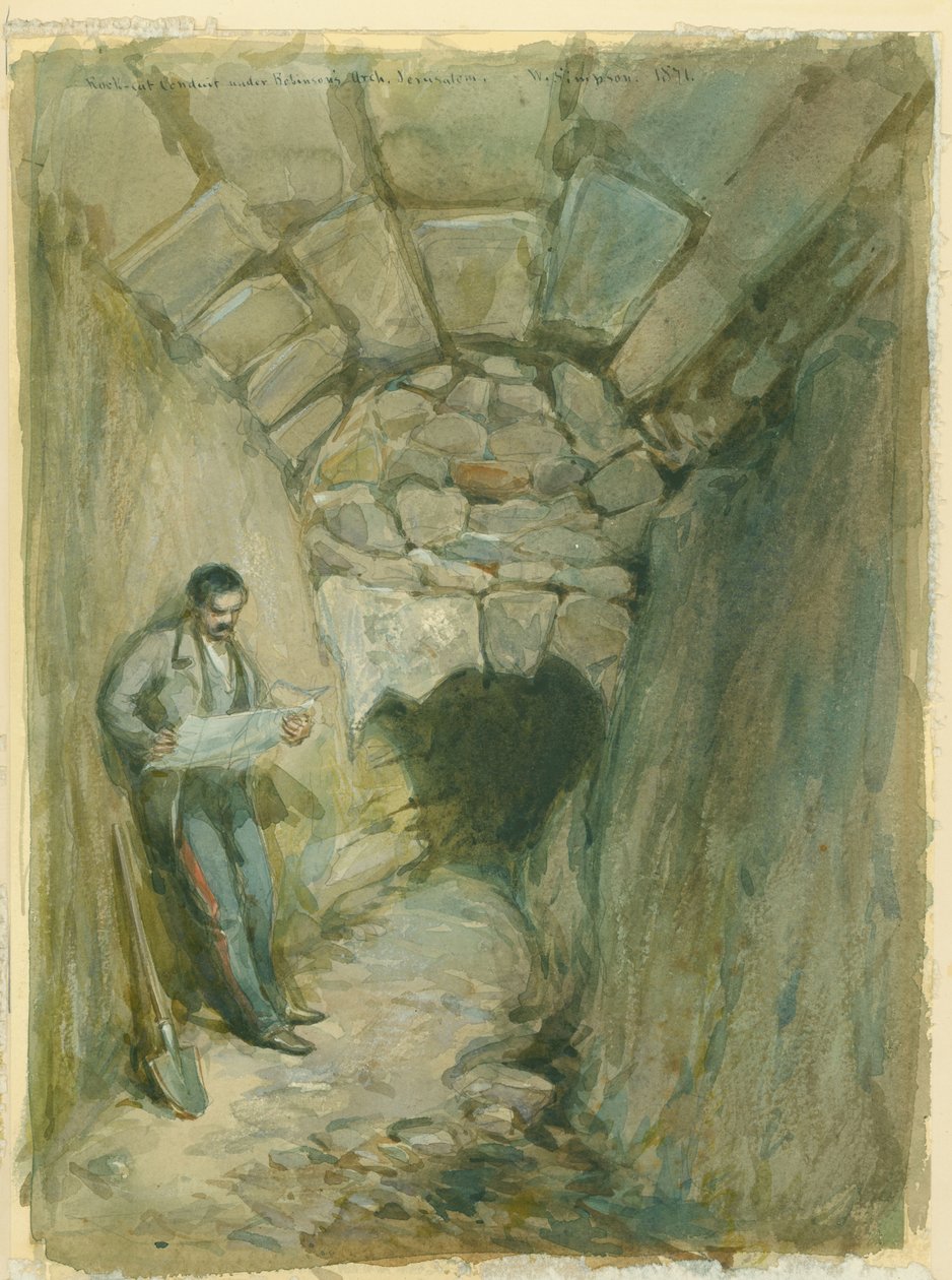 Klippeudskåret rør under Robinson