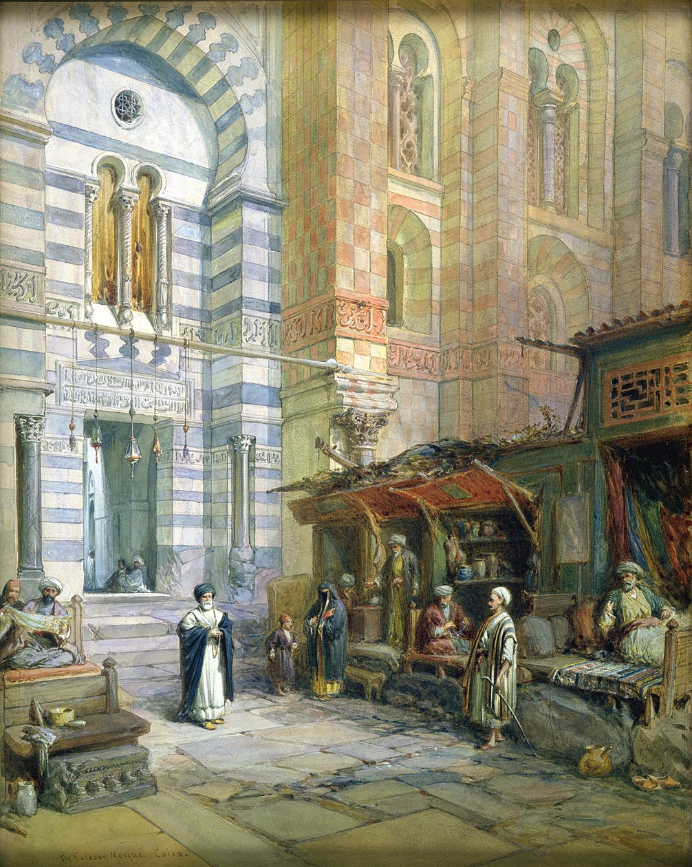 Maristan eller moskehospitalet i Kalaun, Kairo, 1882 af William Crimea Simpson