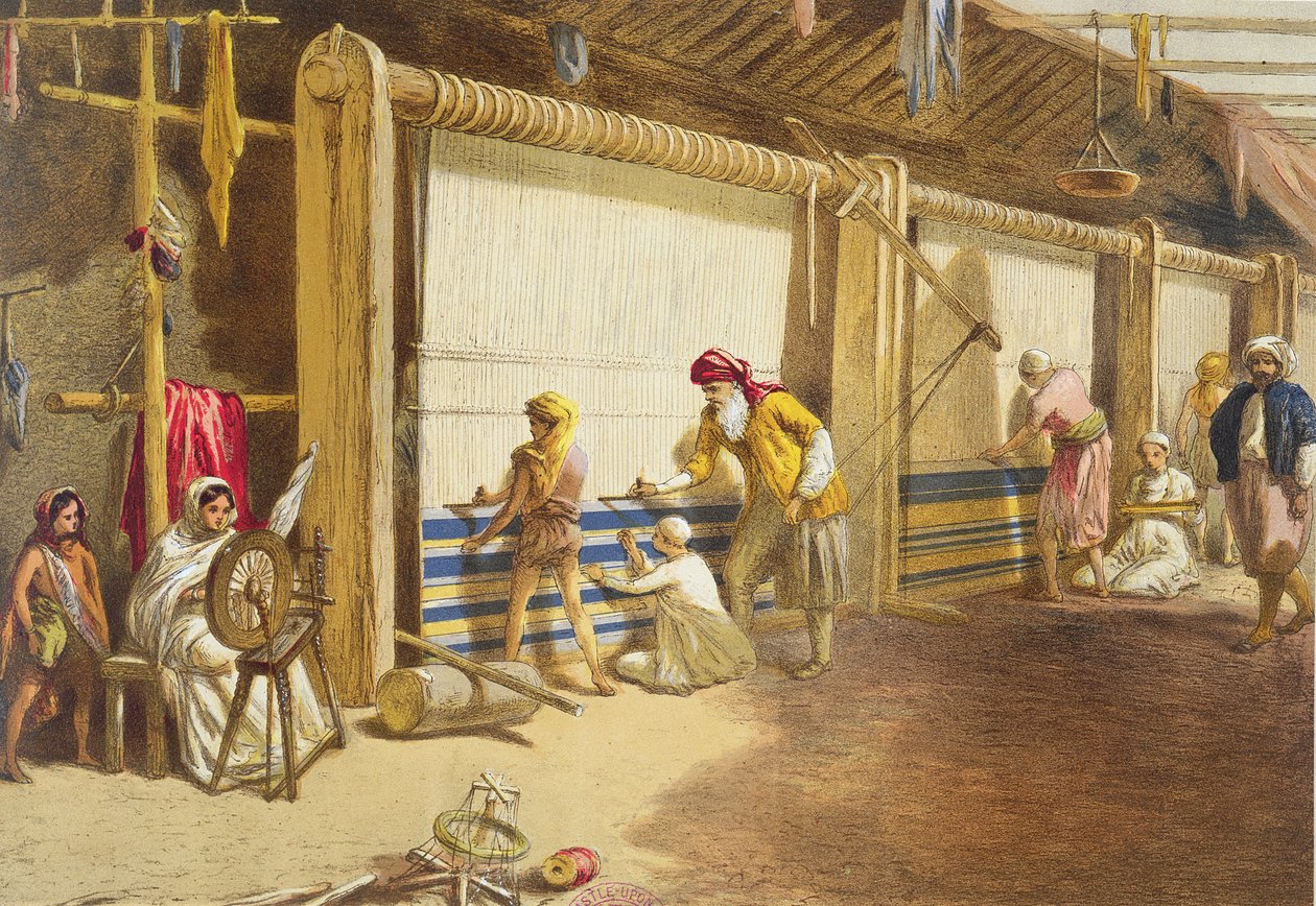 The Thug School of Industry, Jubbulpore, 1863 (chromolitho) af William Crimea Simpson