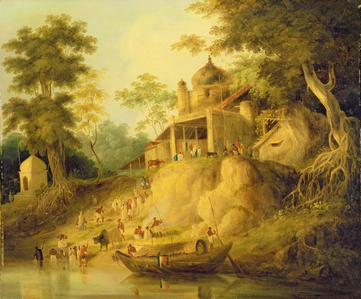 The Banks of the Ganges, c.1820-30 af William Daniell
