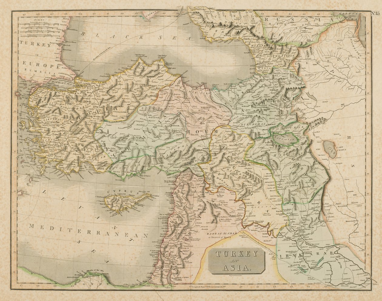 Tyrkiet i Asien (håndfarvet gravering) af William Dassauville