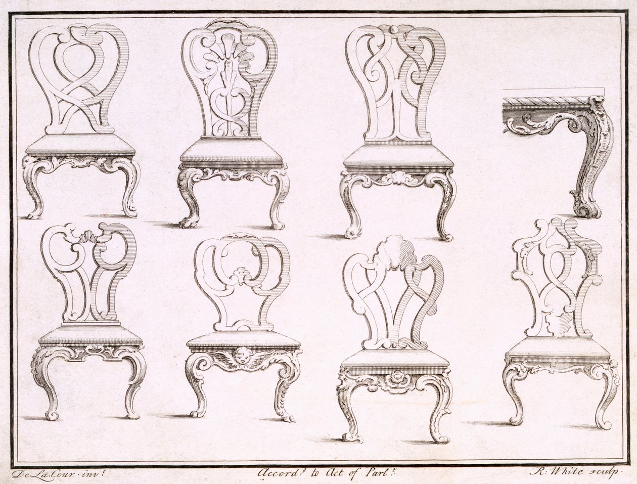 Design til stole af William De La Cour
