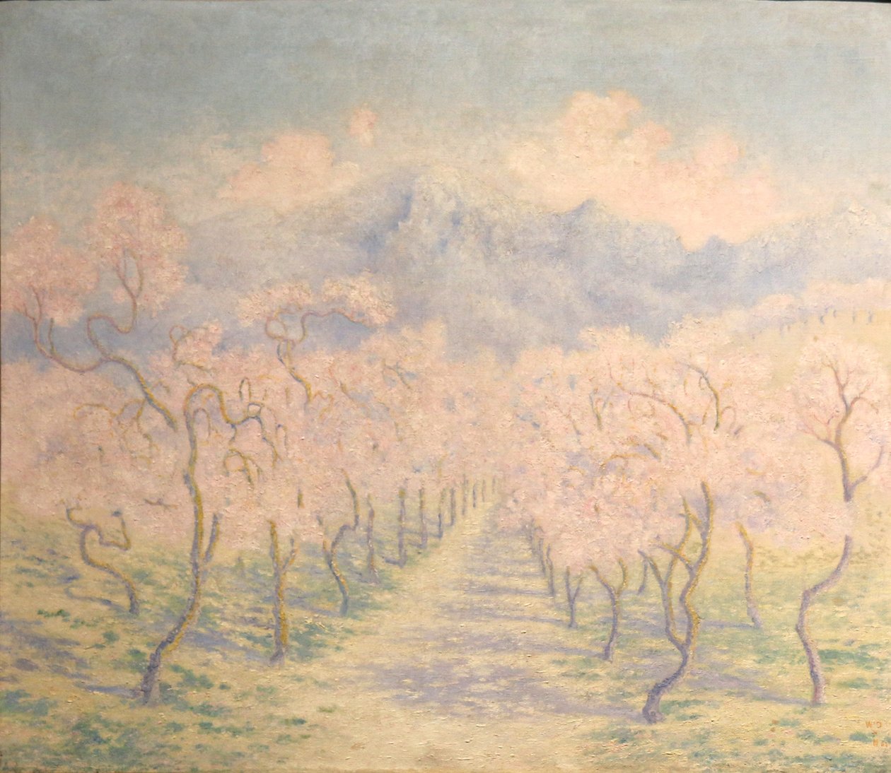 Les amandiers, Balearesn Engelsk: Mandeltræer, Balearicn Holland: De amandelbomen, Balearenn af William Degouve de Nuncques