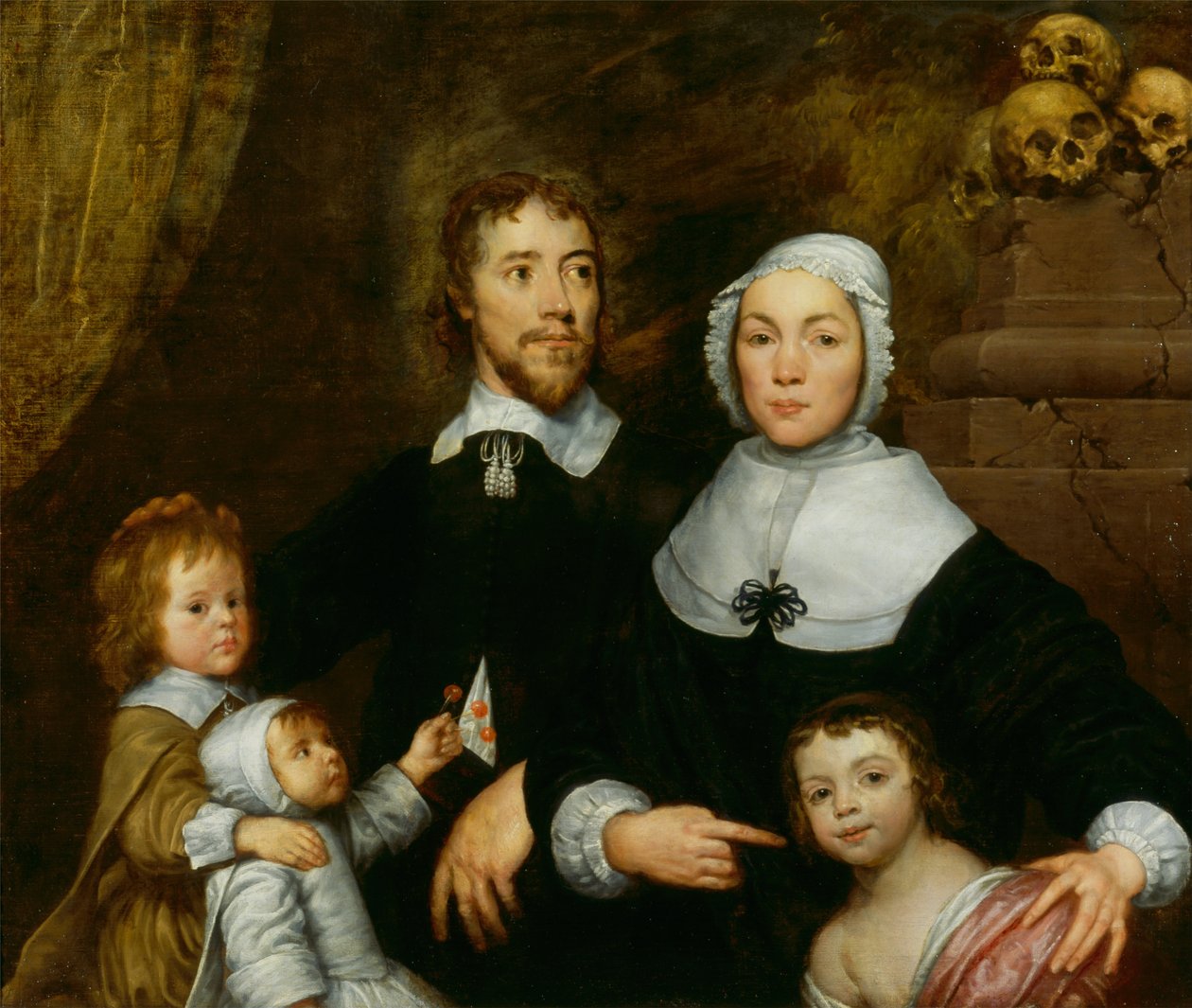 Portræt af en familie, sandsynligvis Richard Streatfeilds af William Dobson