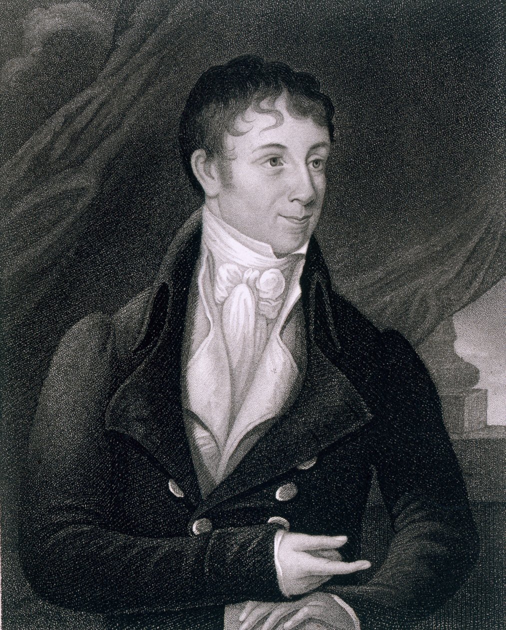 Charles Brockden Brown (1771-1810) graveret af John B. Forrest (1814-70) af William Dunlap
