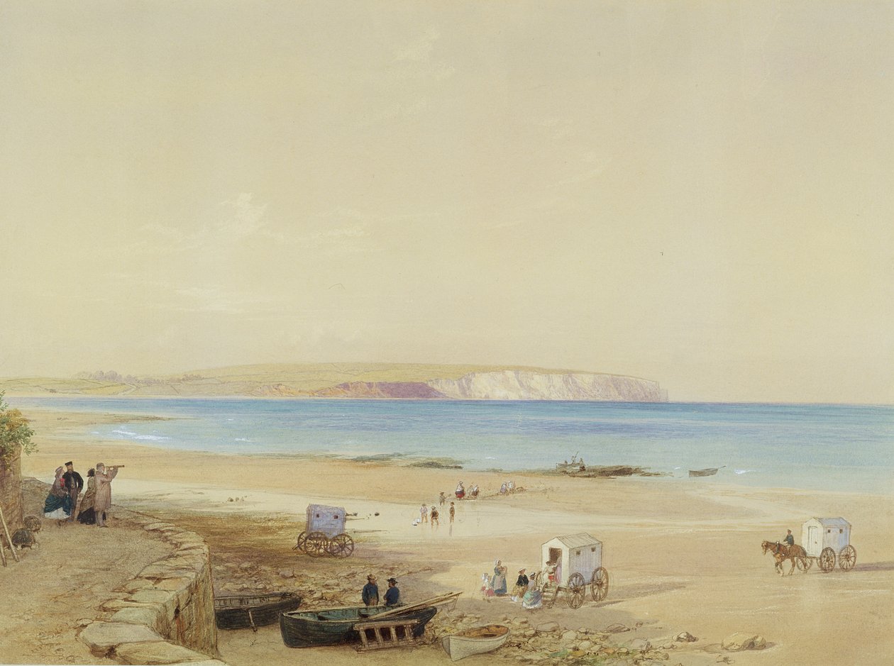 Culver Cliff, Isle of Wight (wc, pen og blæk, kropsfarve og blyant på papir) af William Dyce