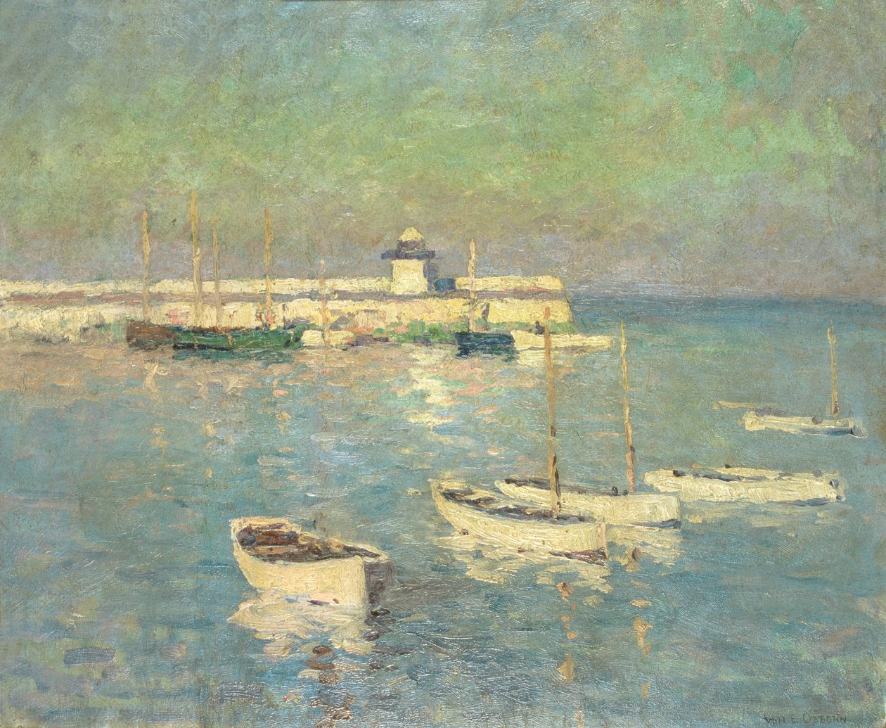 St. Ives Pier (Smeatons Pier) af William E Osborn