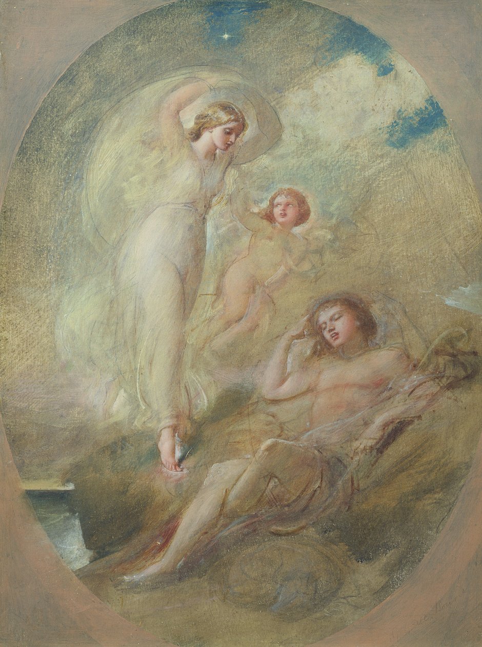 A Vision (olie på papir) af William Edward Frost