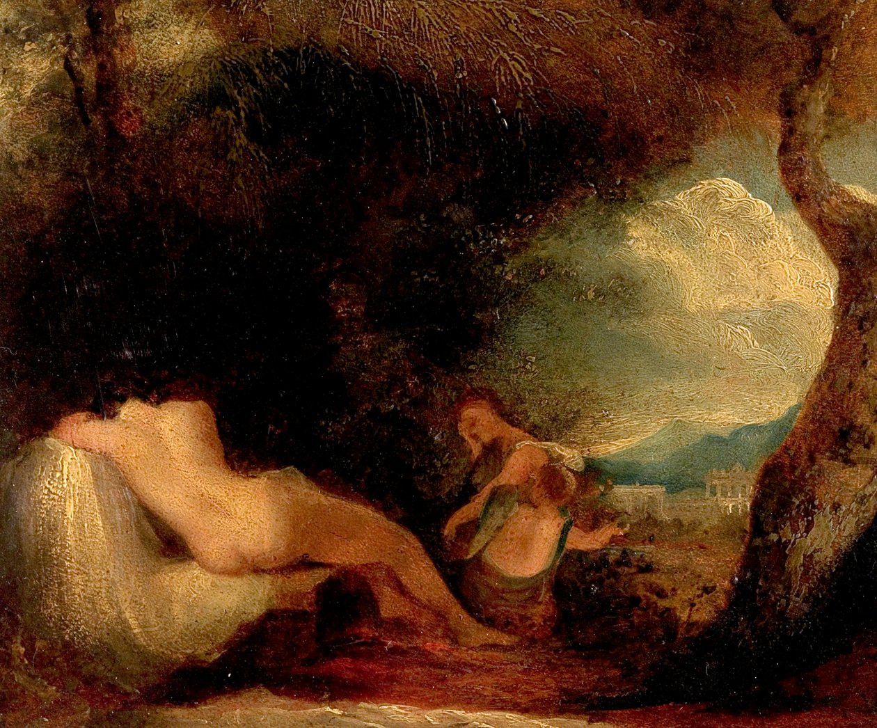 Klassisk emne (Venus, Amor og Psyche) af William Edward Frost
