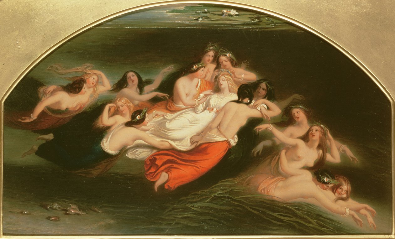 Sabrina og nymferne, 1845 af William Edward Frost