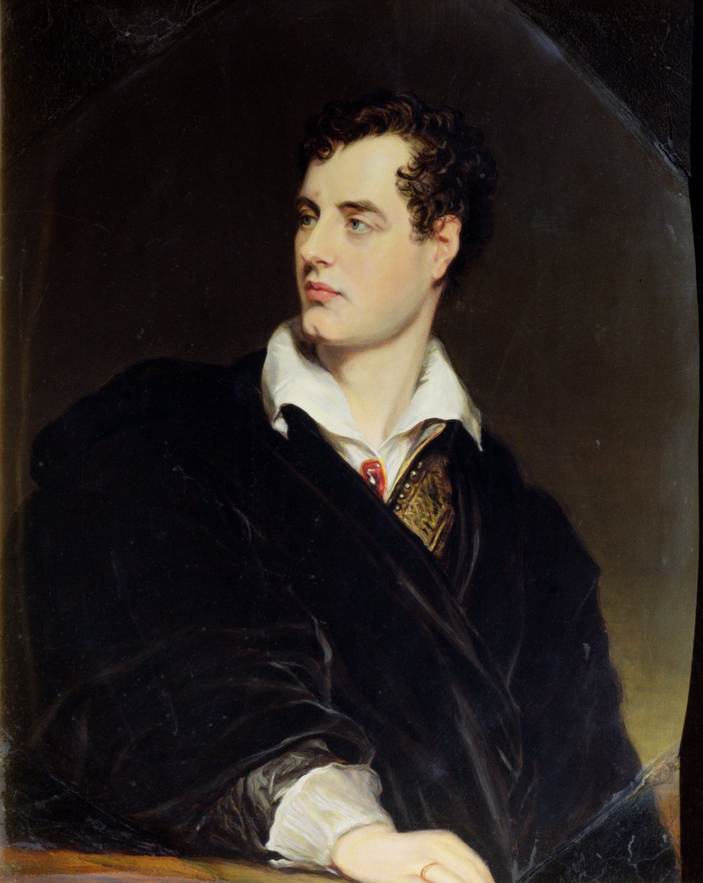 Lord Byron efter et portræt malet af Thomas Phillips i 1814 (se 41918), 1844 (emalje) af William Essex