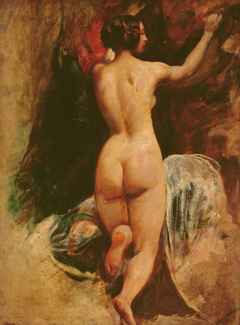 Kvinde nøgen set bagfra, ca. 1835-40 af William Etty
