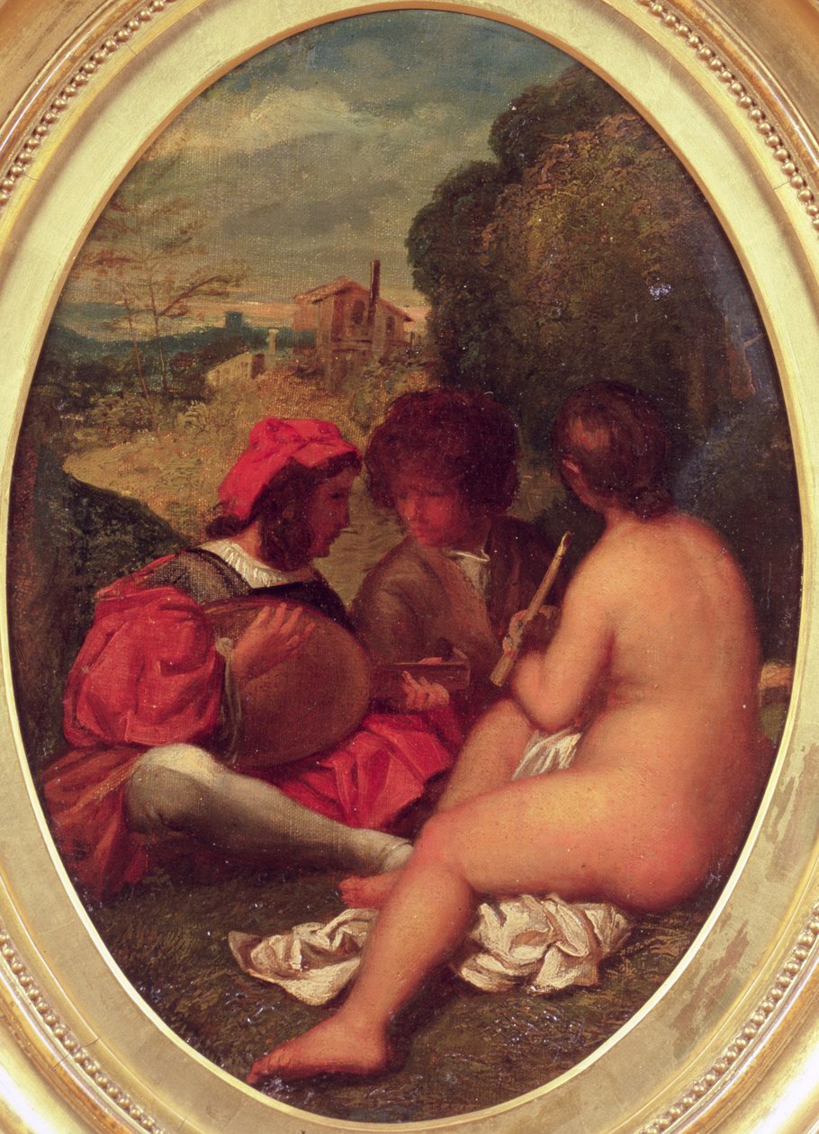 Le Concert Champetre, efter Titian (olie på lærred om bord) af William Etty