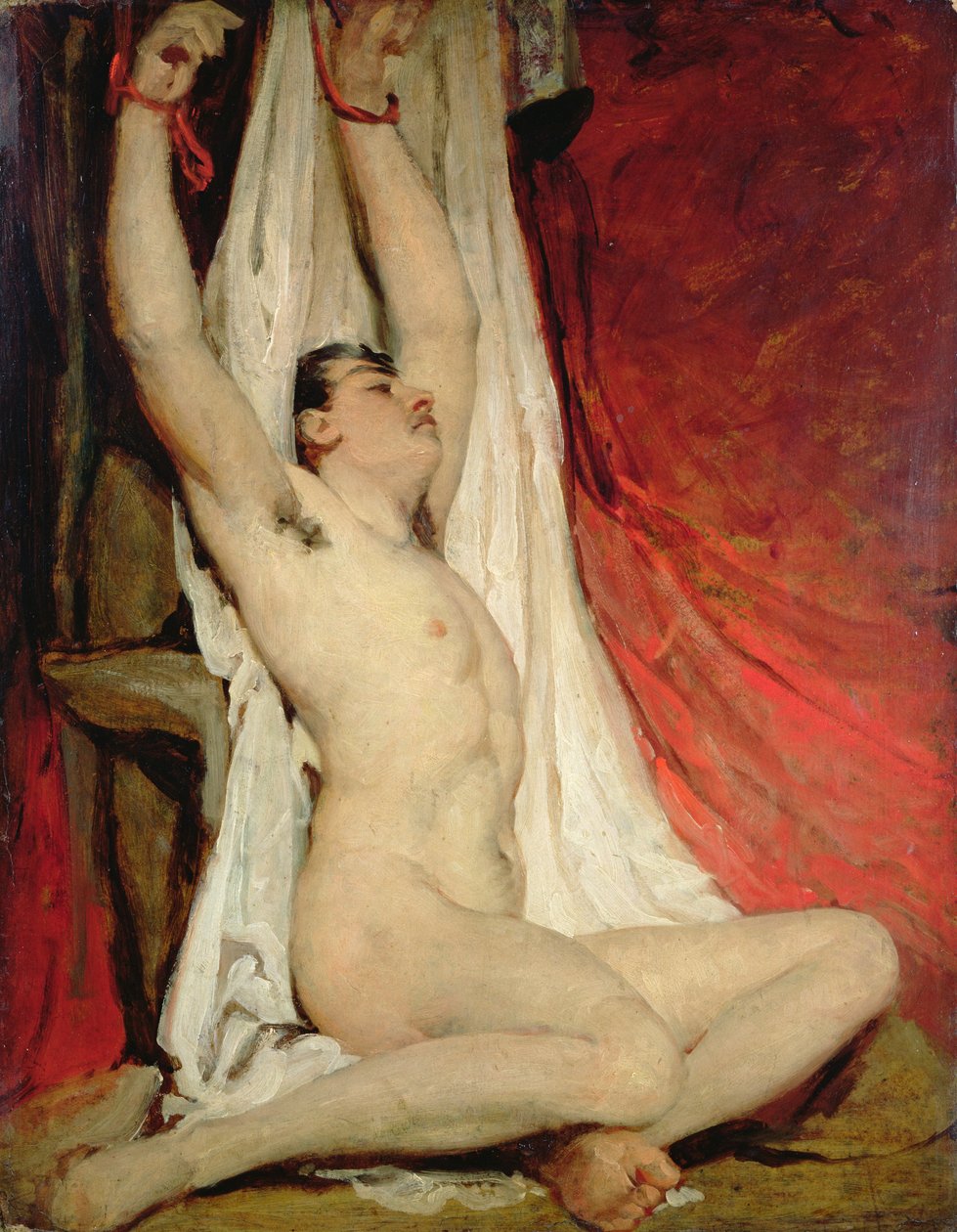 Mand nøgen, med arme opstrakt af William Etty
