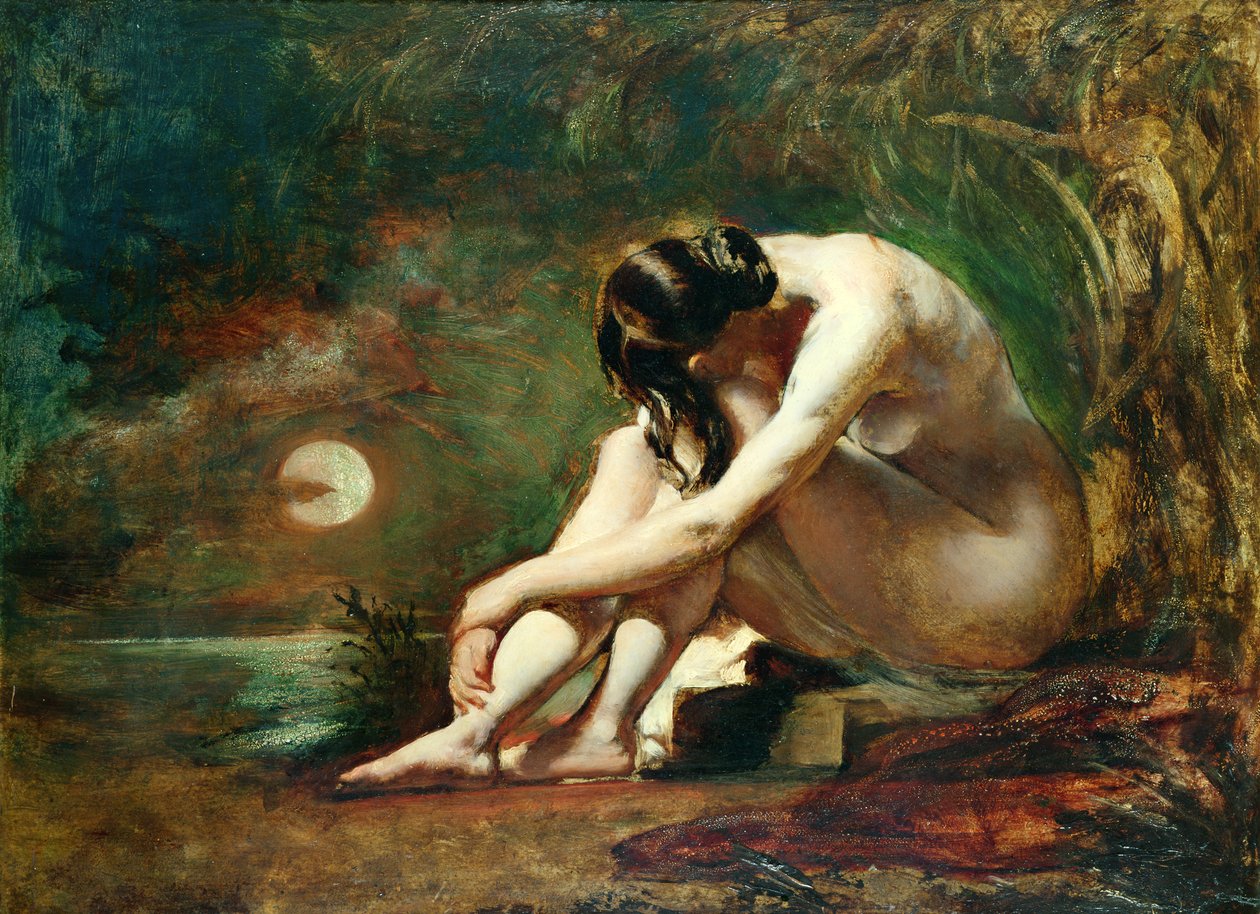 Moonlit Nude (olie) af William Etty