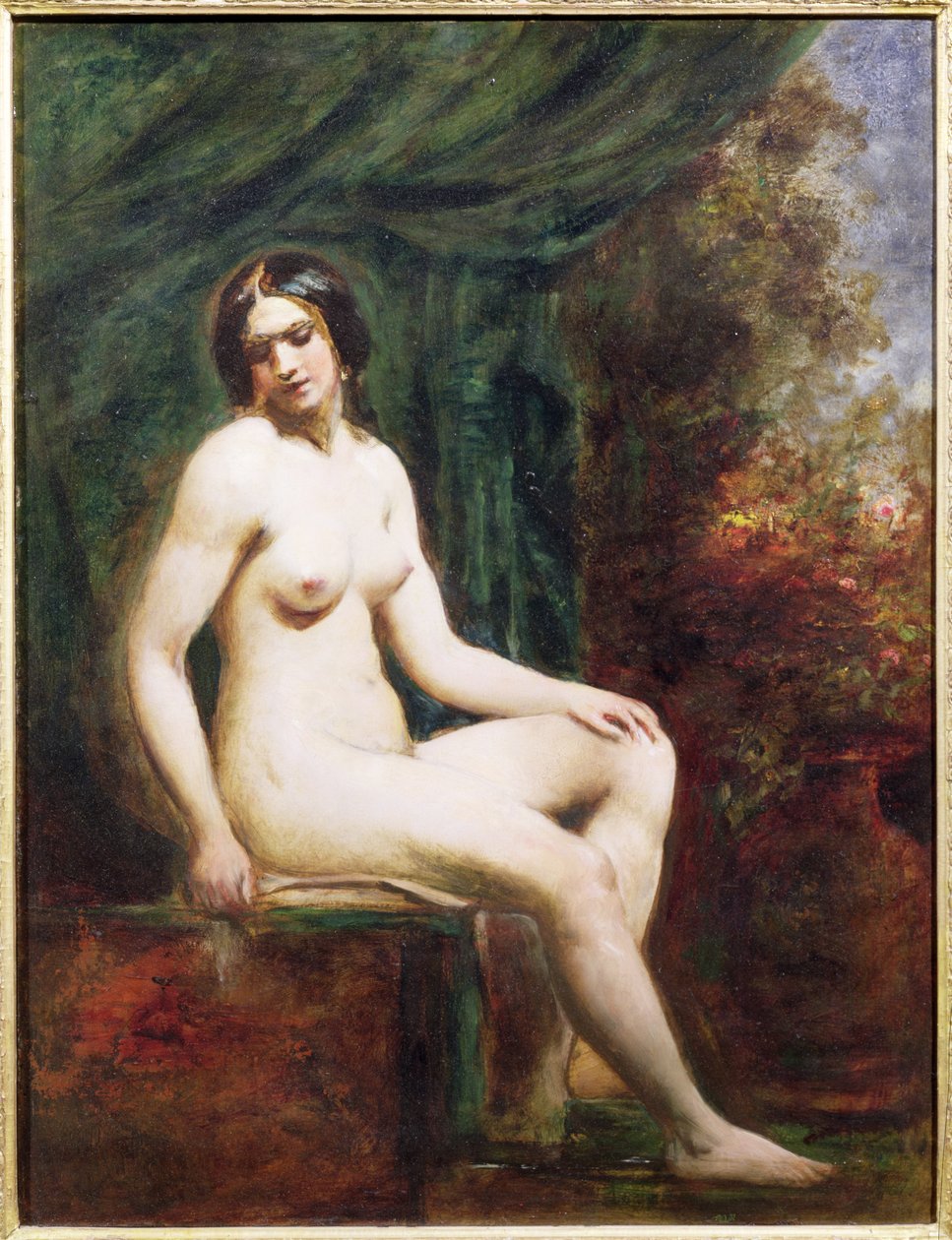 Siddende nøgen kvinde af William Etty