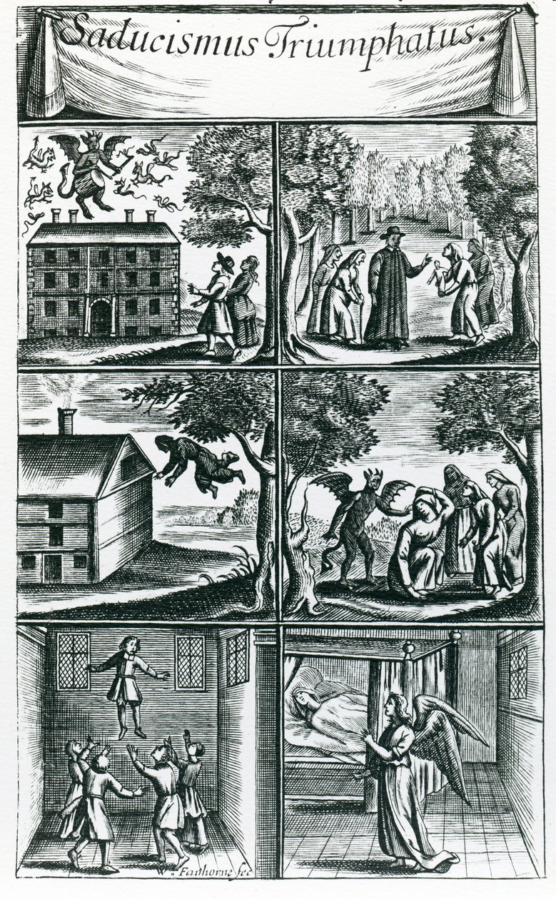 Saducismus Triumphatus, anden del, indgraveret af kunstneren af William Faithorne