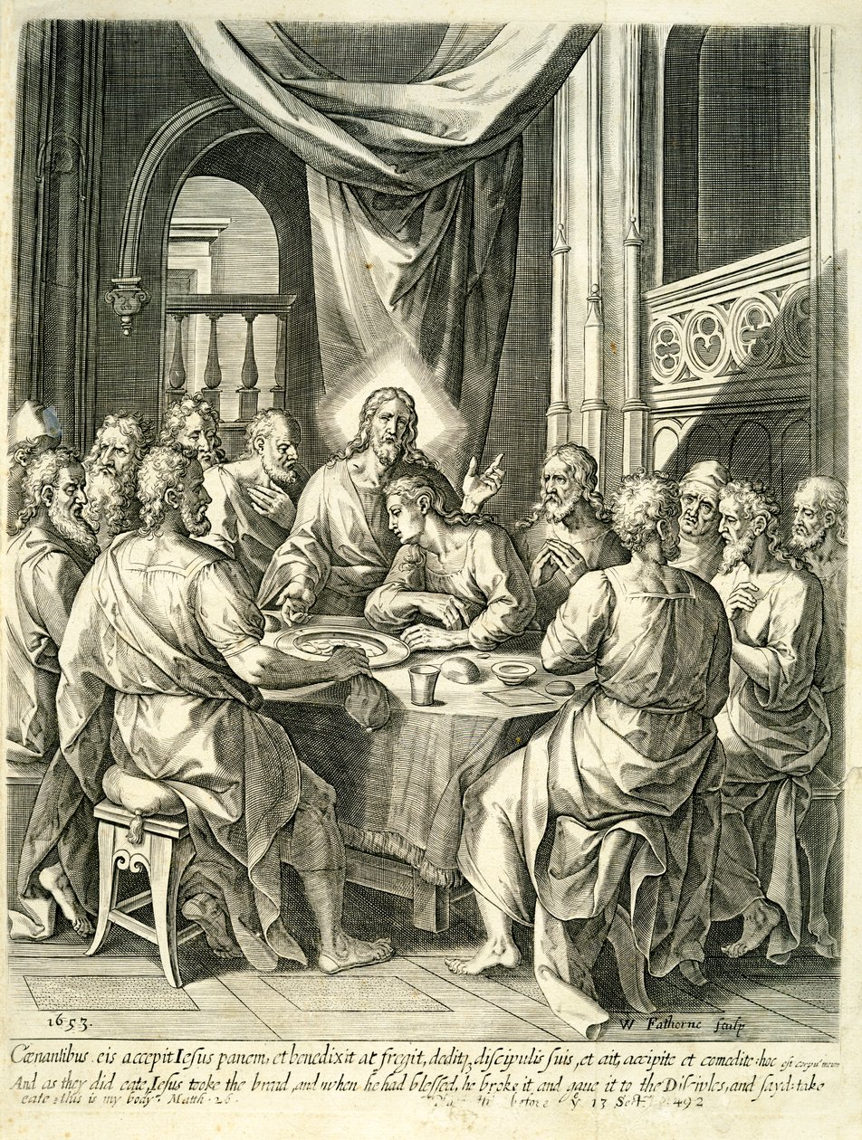 Den sidste nadver, 1653 af William Faithorne