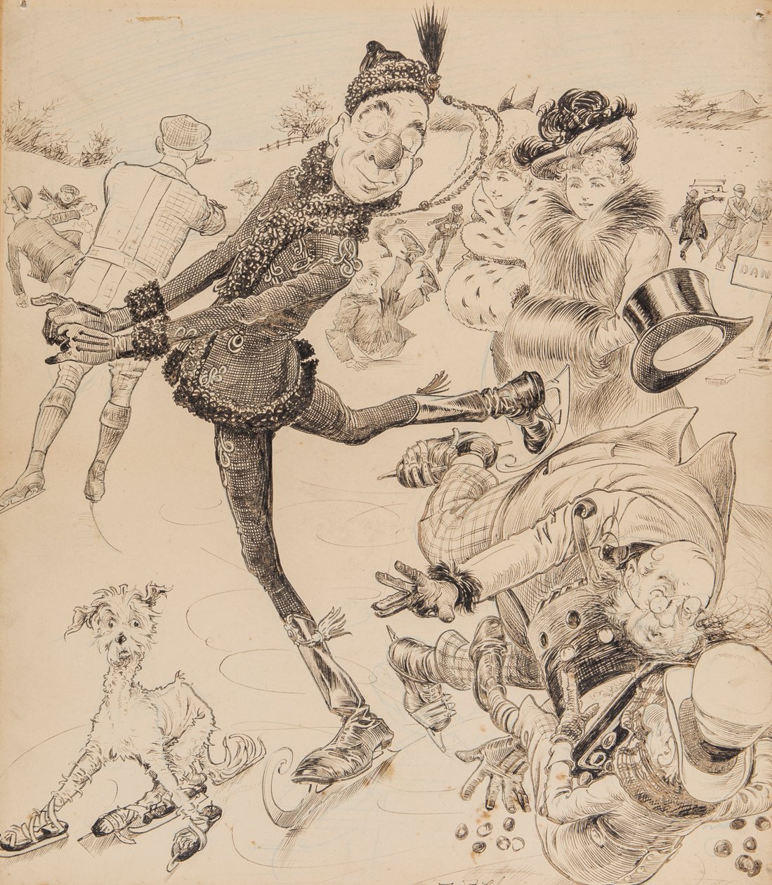 Ally Sloper Skating, 1902 af William Fletcher Thomas