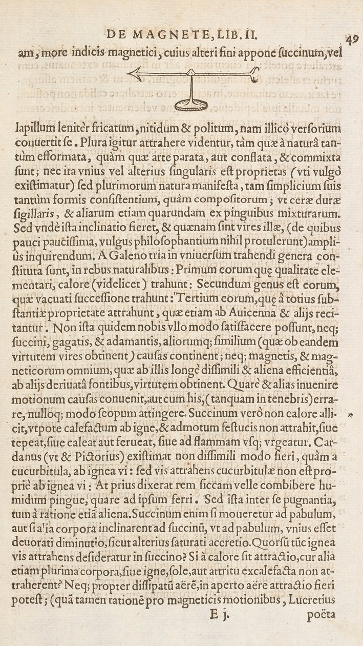 Side 49 i "De Magnete" af William Gilbert, London 1600 (tryk) af William Gilbert