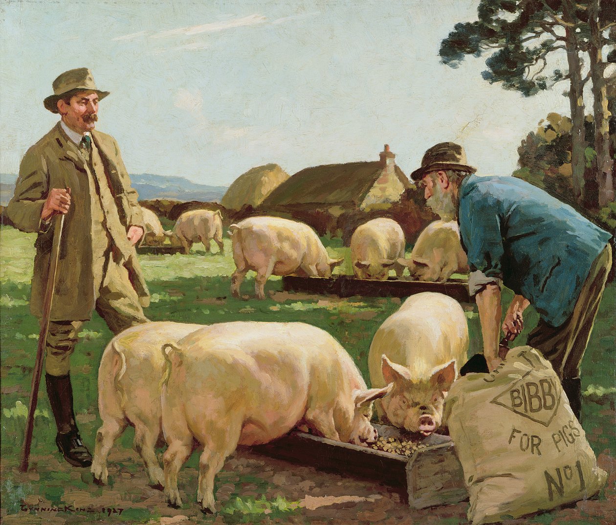 Gårdsplads, 1927 af William Gunning King