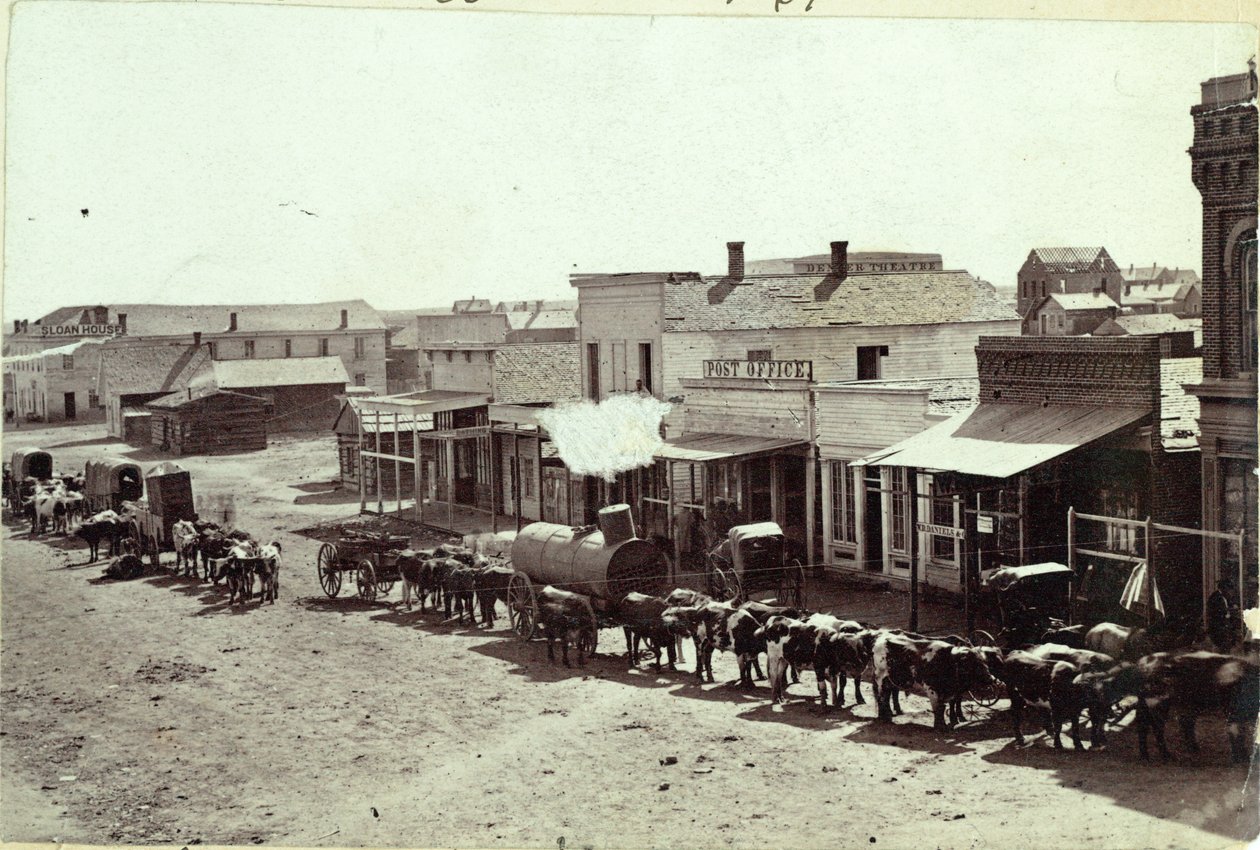 Larimer St, Denver, Colorado, 1862 af William Gunnison Chamberlain