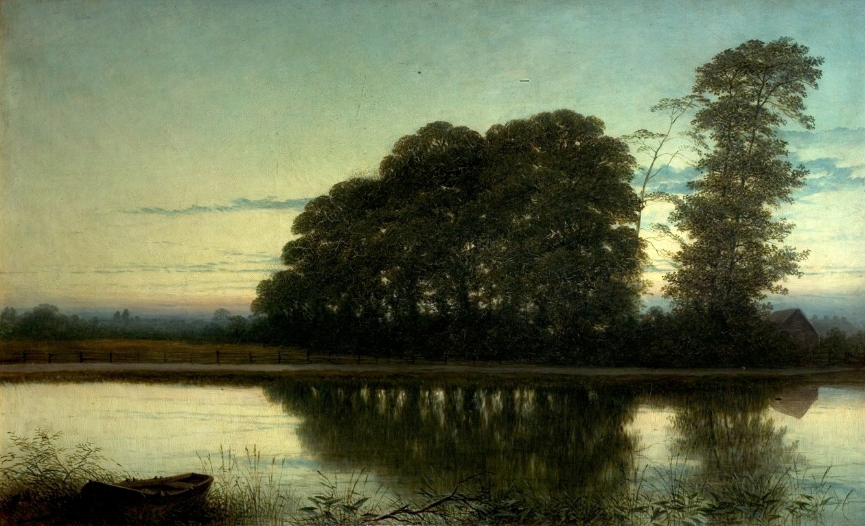 Twilight on the Trent, ca. 1884 af William Harold Cubley