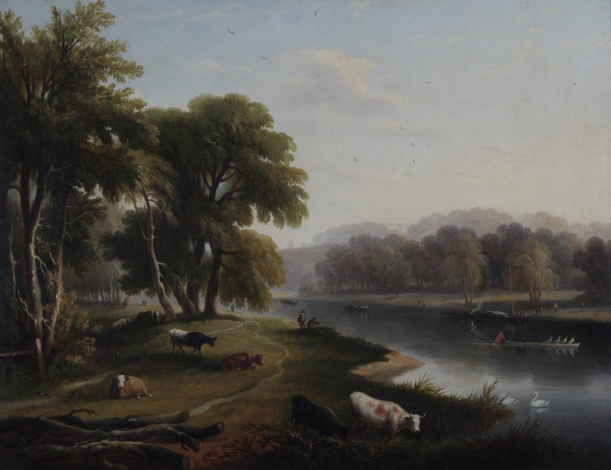 Udsigt over Themsen ved Twickenham, 1820 af William Havell
