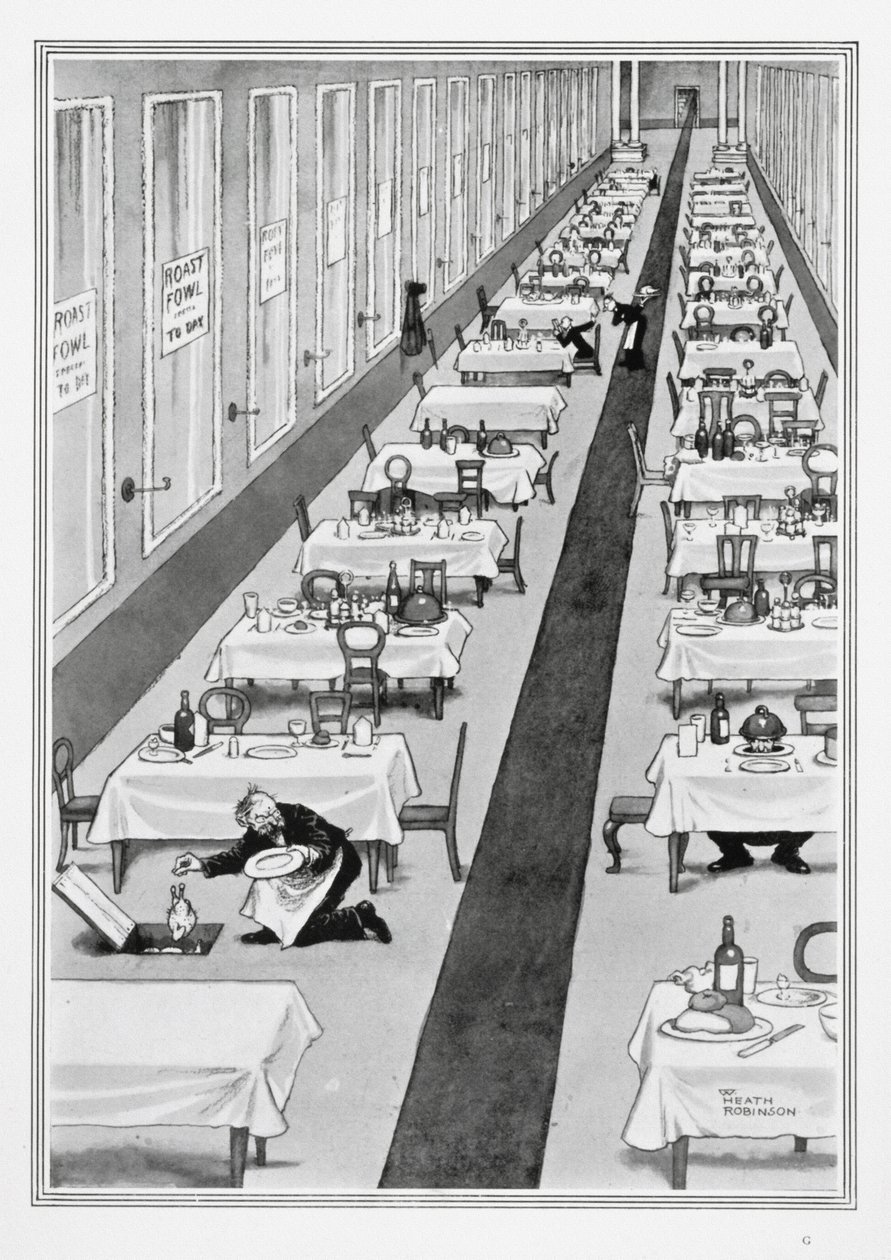 Roast Fowl Today, fra Some Frightful War Pictures, 1915 (print) af William Heath Robinson