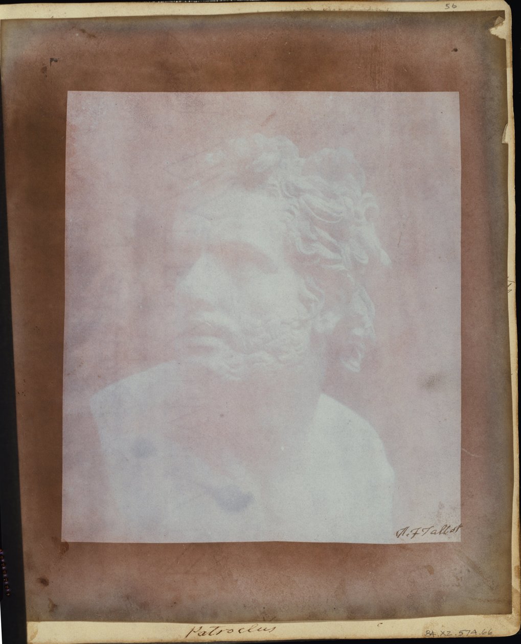 Buste af Patroklos. af William Henry Fox Talbot