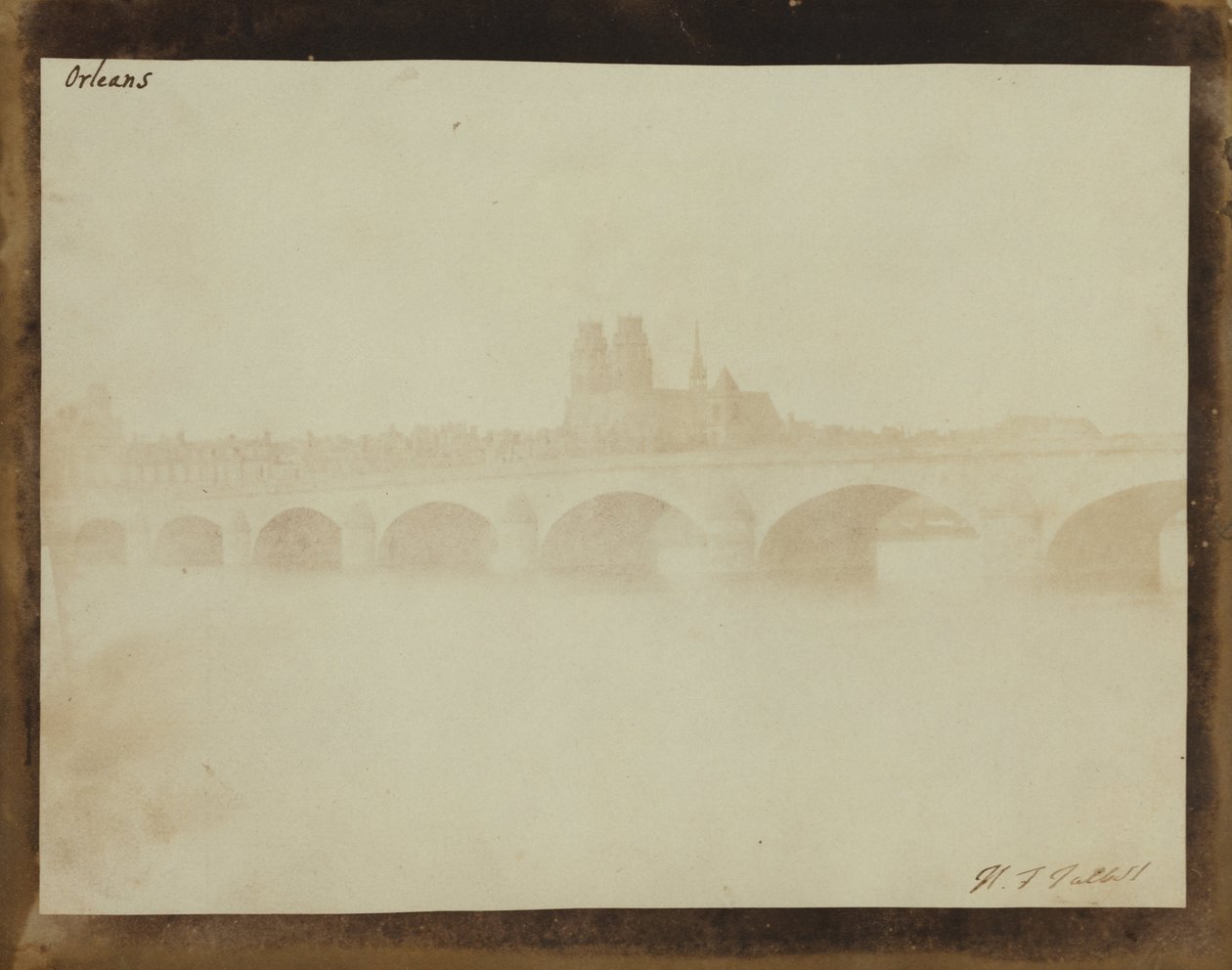 The Bridge of Orleans, fra South Bank of Loire. af William Henry Fox Talbot