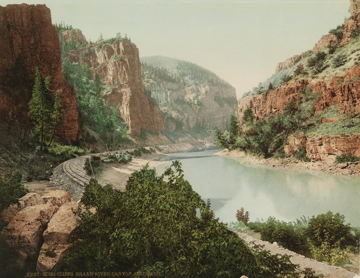 Echo Cliffs, Grand River Canyon, Colorado, ca. 1880 af William Henry Jackson