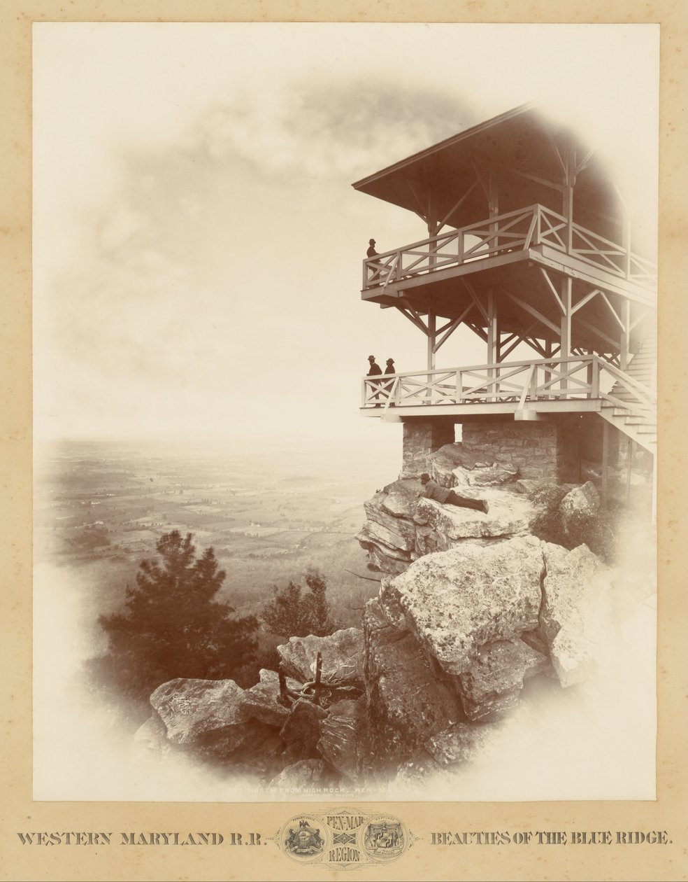 Nord fra High Rock, Pen-Mar af William Henry Jackson