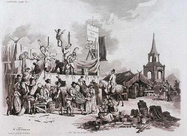 Country Fair, fra Microcosm, bind II, indgraveret af J. Hill, c.1806 af William Henry after Pyne