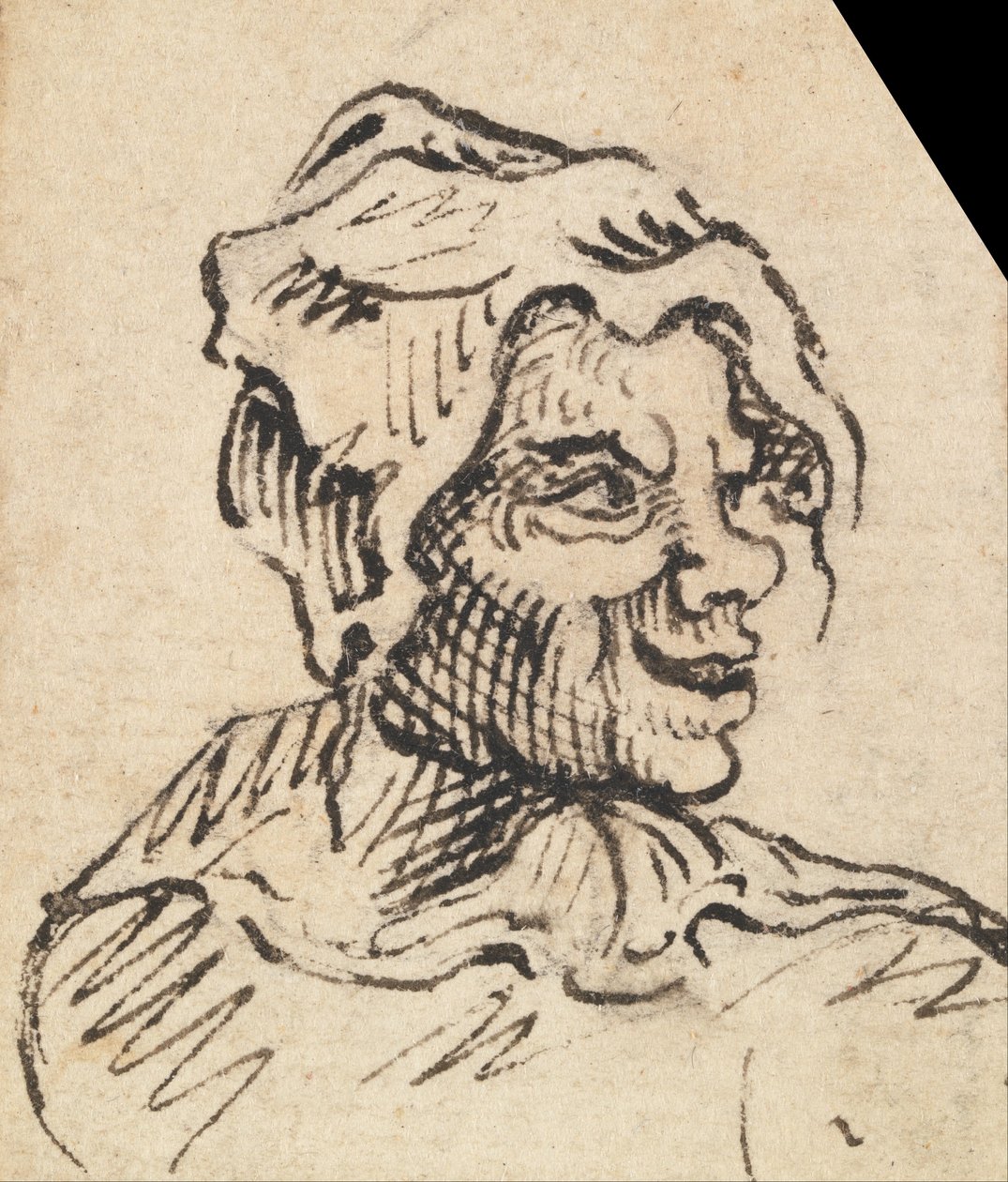 Grotesk kvindelig hoved af William Hogarth