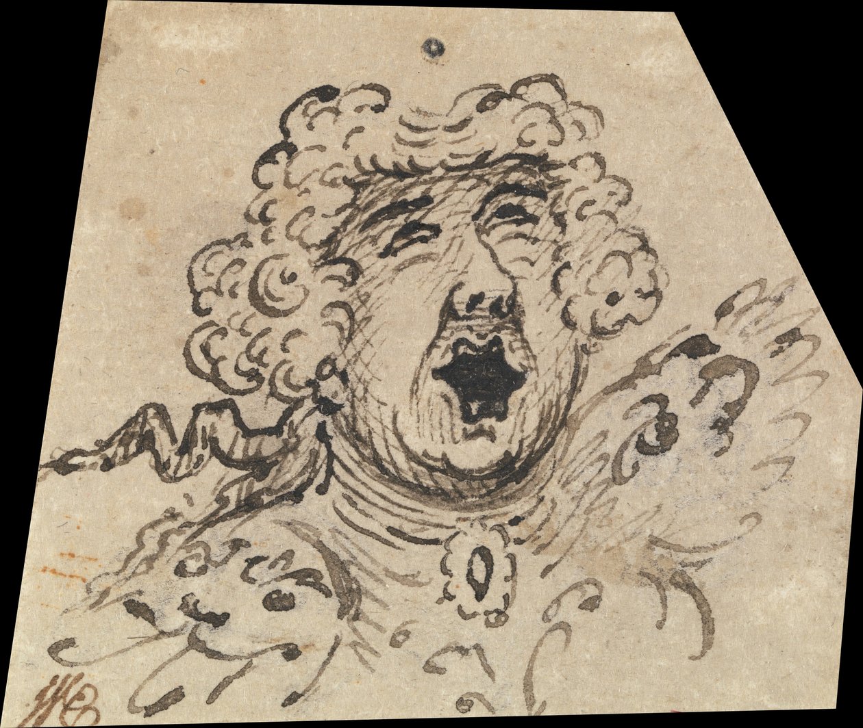 Grotesk kvindelig hoved af William Hogarth