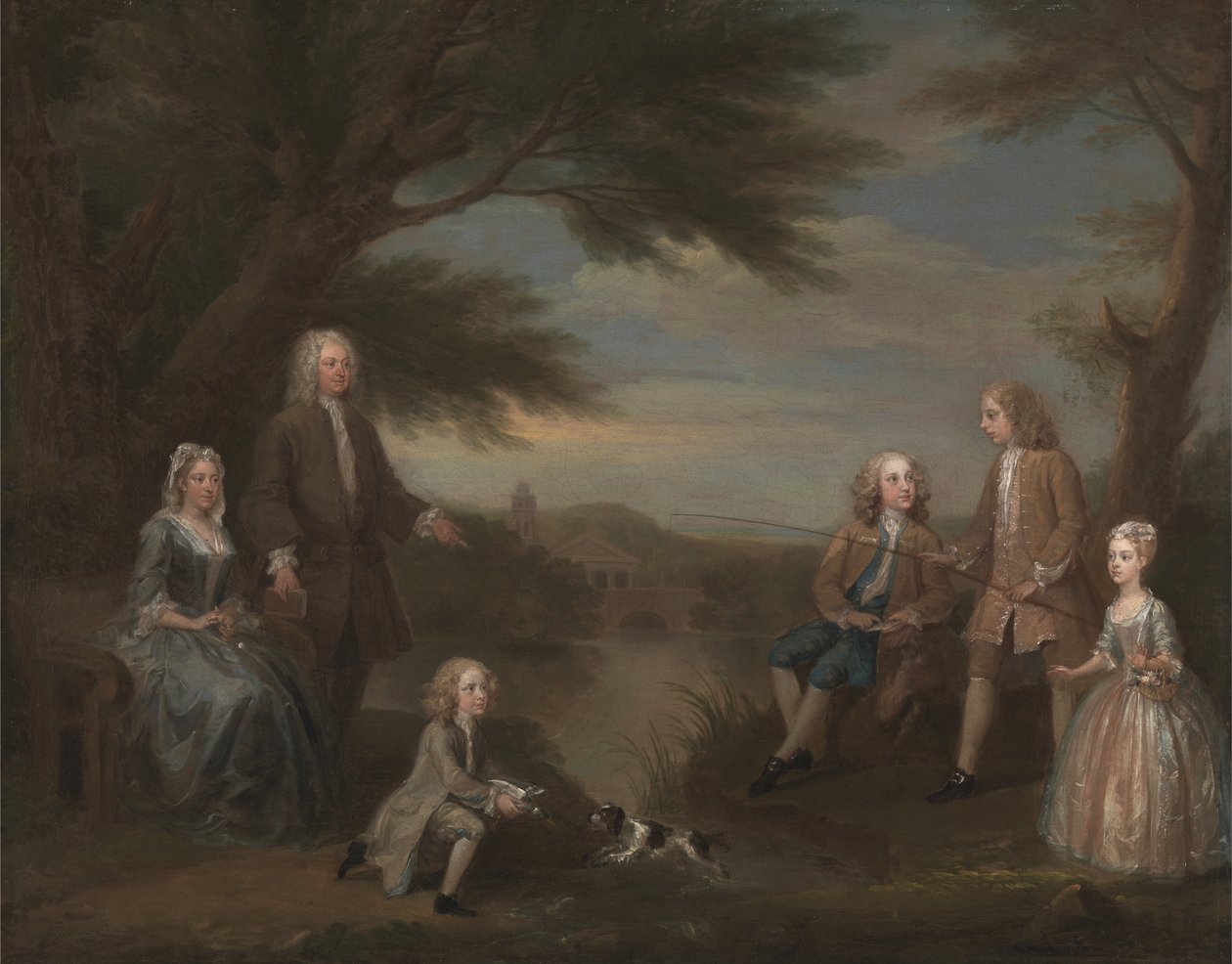 John og Elizabeth Jeffreys og deres børn af William Hogarth