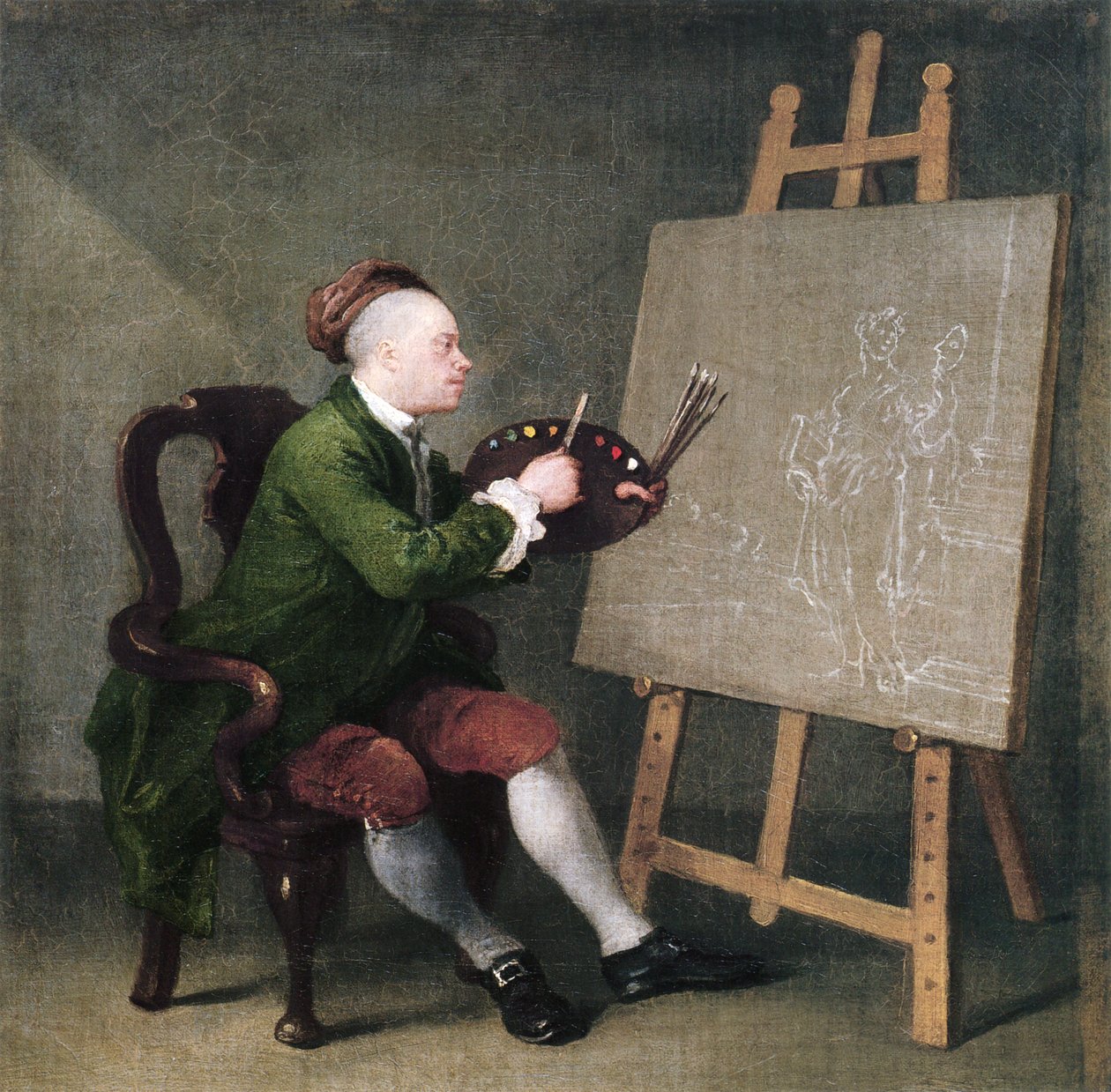 Selvportræt af William Hogarth