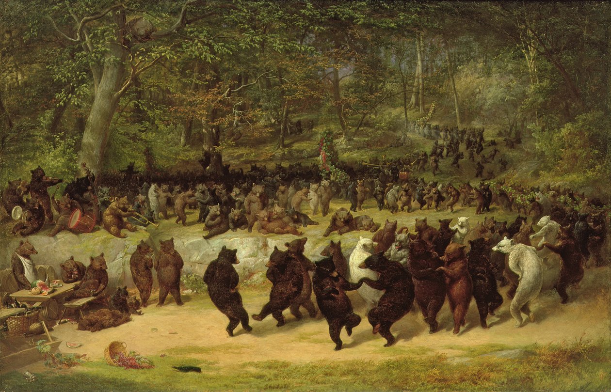 Bjørnedansen, ca. 1850 af William Holbrook Beard