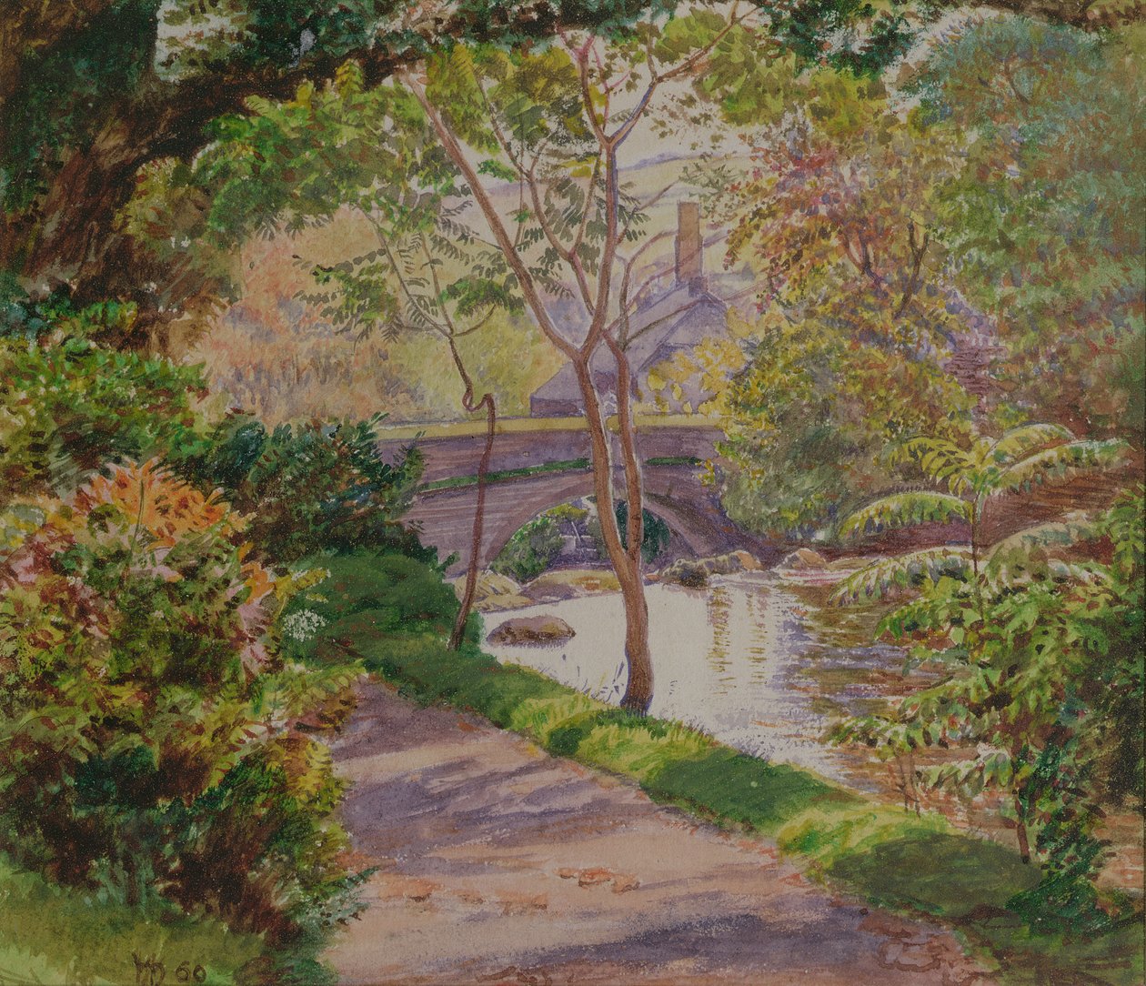 The Ivy Bridge, Devon, 1860 (wc) af William Holman Hunt