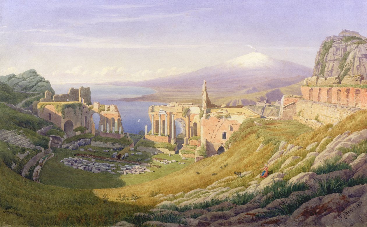 Taormina, Sicilien, 1876 af William J. Ferguson