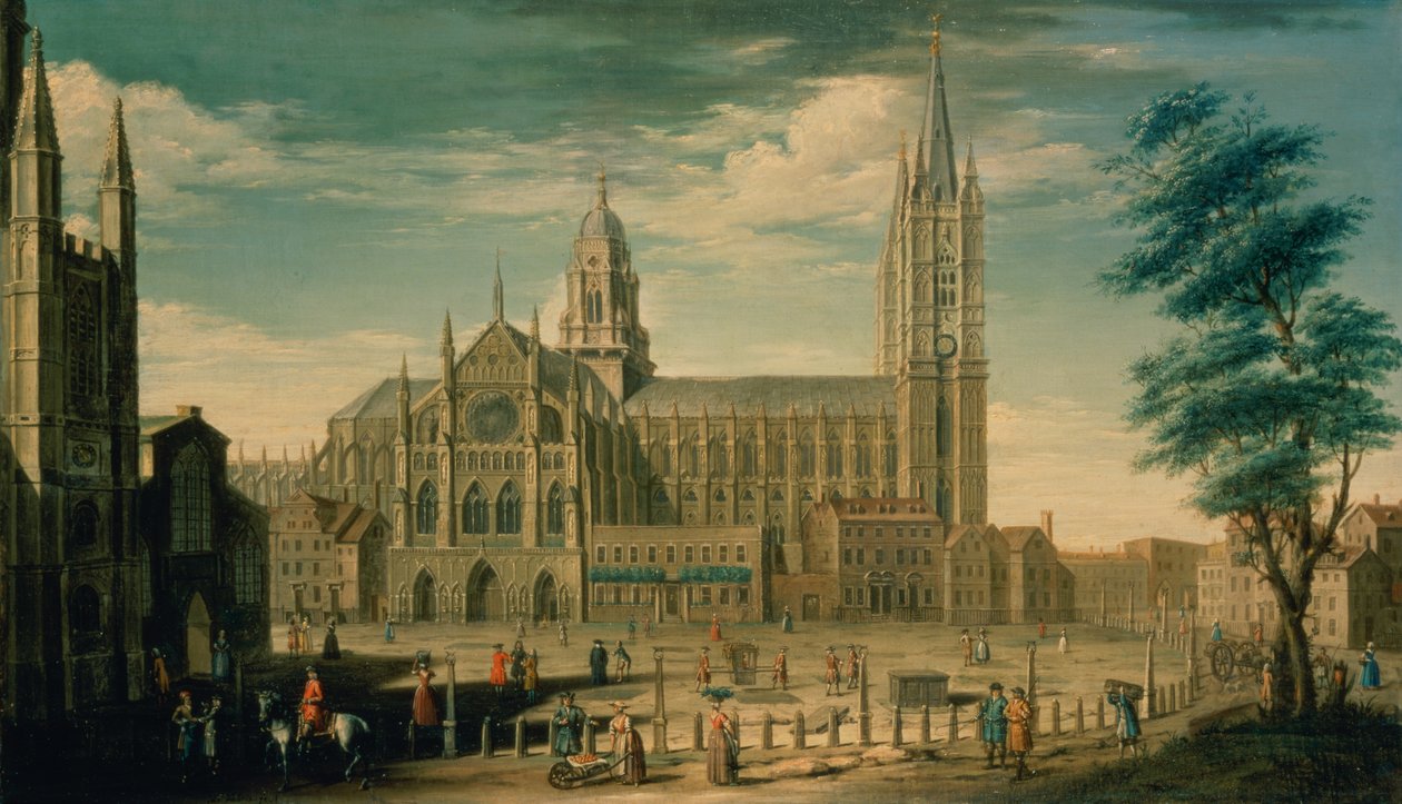 Den nordlige front af Westminster Abbey af William James