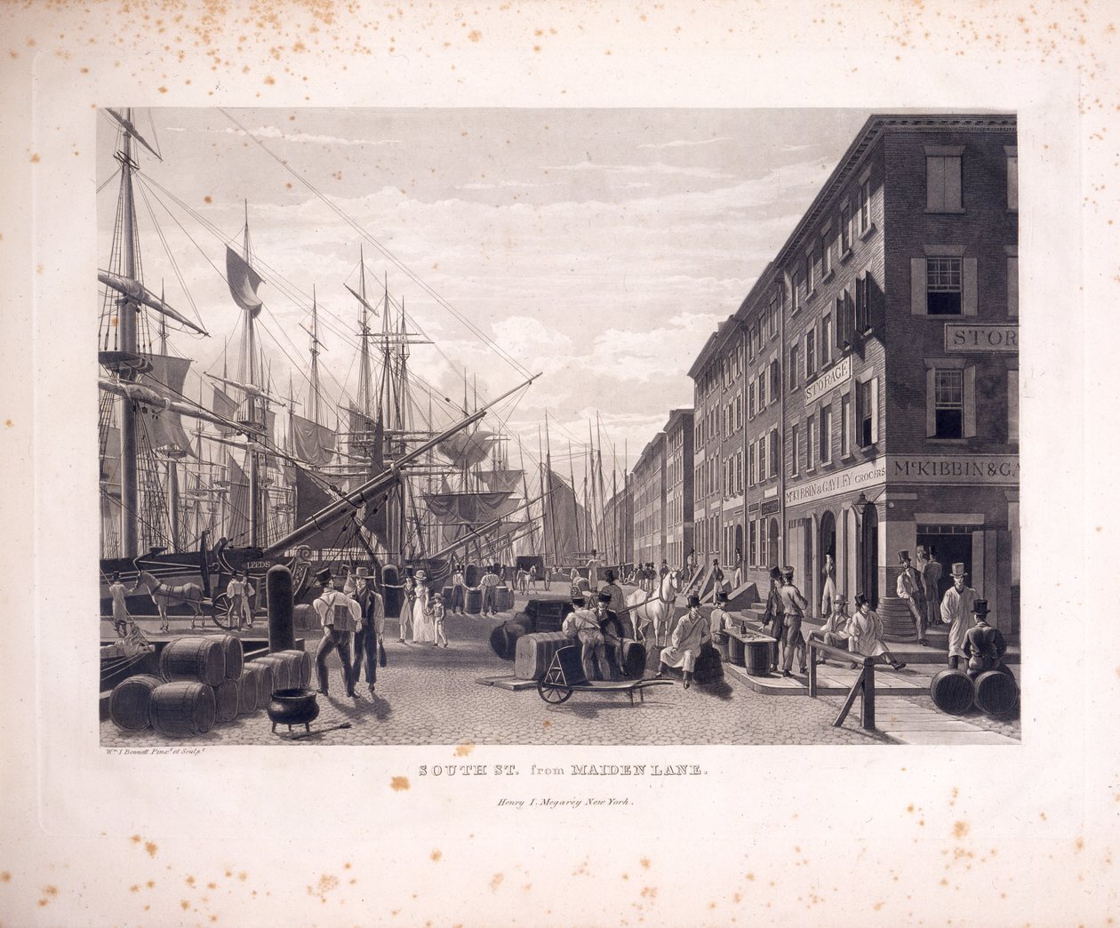 South Street fra Maiden Lane, udateret (akvatint) af William James Bennett