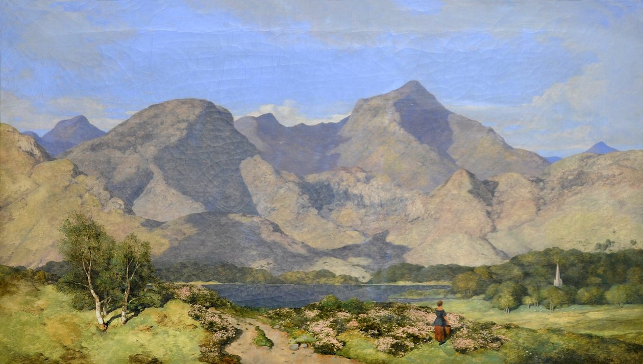 Catbells and Causey Pike, Derwentwater, 1854 af William James Blacklock