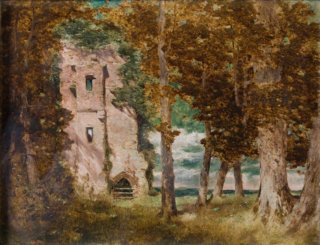 Ruinerne af Kirkoswald Castle, Cumberland, 1854 af William James Blacklock
